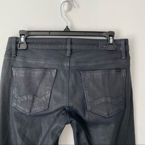 Cult of Individuality Black Wax Coated Moto Jeans Metro Teaser size 28 - Picture 7 of 7